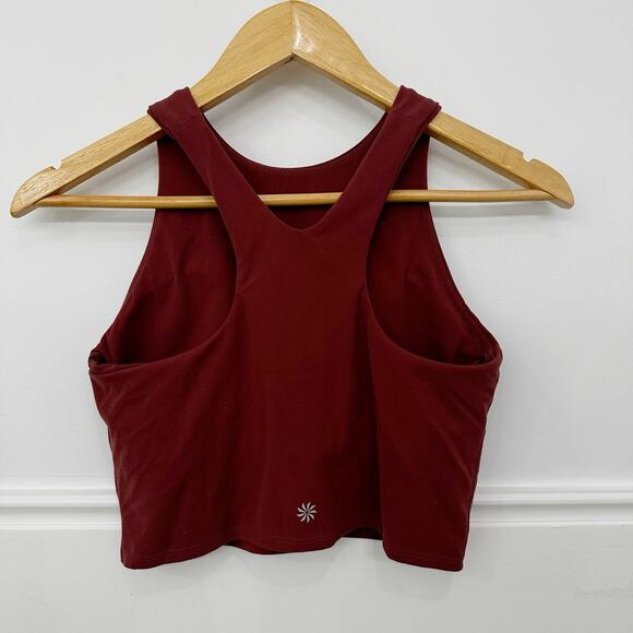 Women’s Athleta Conscious Crop Bra Top Burgundy Gray Lot Of Two Small S - Picture 9 of 11